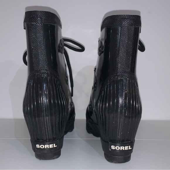 Sorel Joan Wedge Rubber Rain Boots 8.5 - Picture 5 of 7